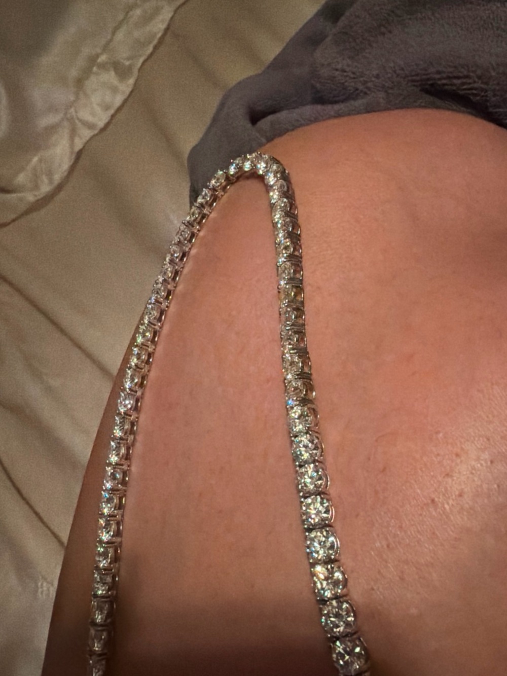 Sterling silver diamond tennis necklace 😍😍